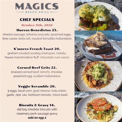 magics beach grill menu
